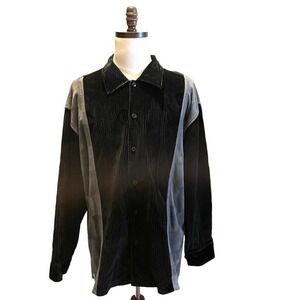 GODBODY Collection Jacket Black Size Large Flocked PVC Streetwear VTG 90s